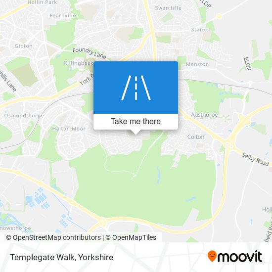 Templegate Walk map