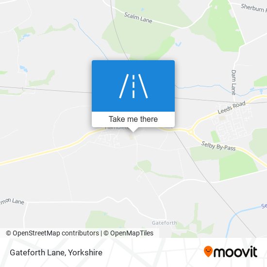 Gateforth Lane map