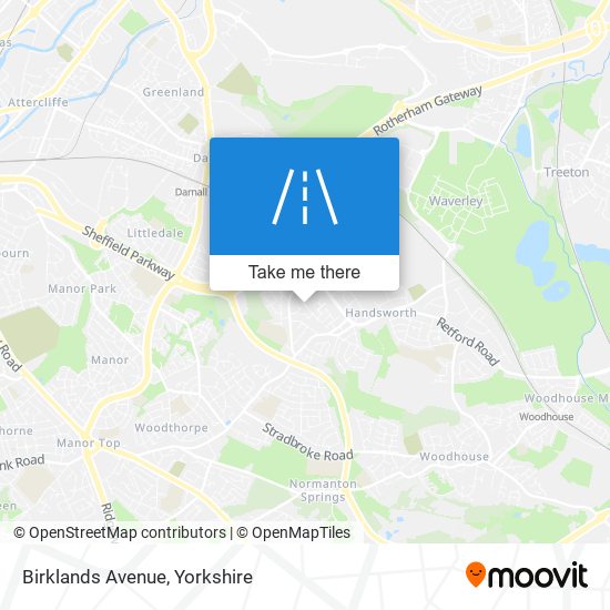 Birklands Avenue map