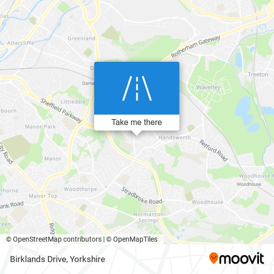 Birklands Drive map