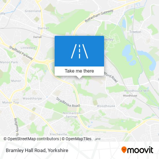 Bramley Hall Road map