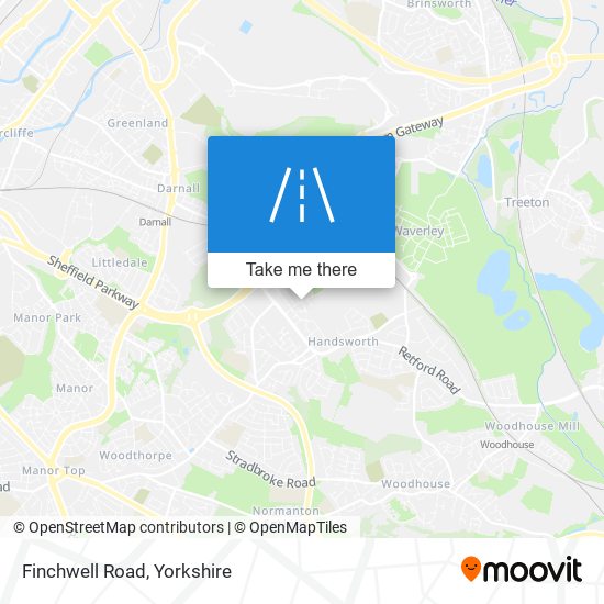Finchwell Road map
