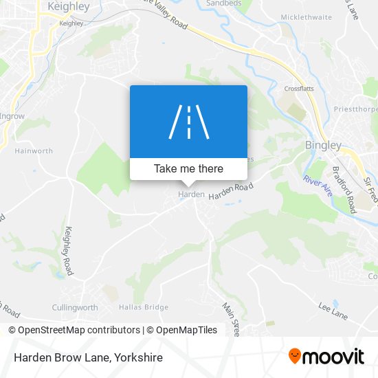 Harden Brow Lane map