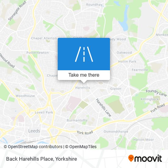 Back Harehills Place map