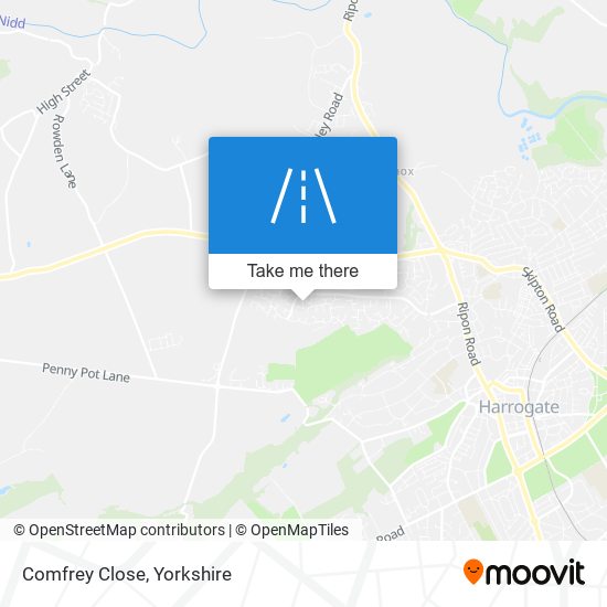 Comfrey Close map
