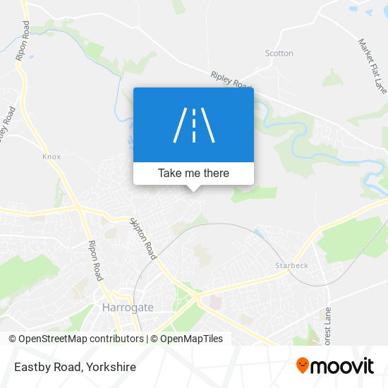 Eastby Road map
