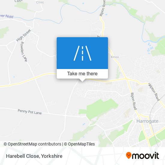Harebell Close map