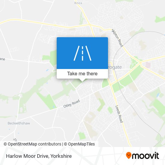 Harlow Moor Drive map