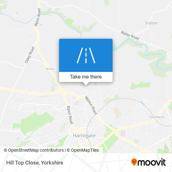 Hill Top Close map
