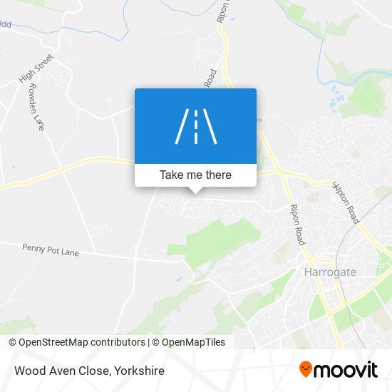 Wood Aven Close map