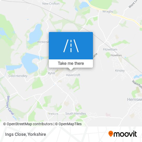 Ings Close map