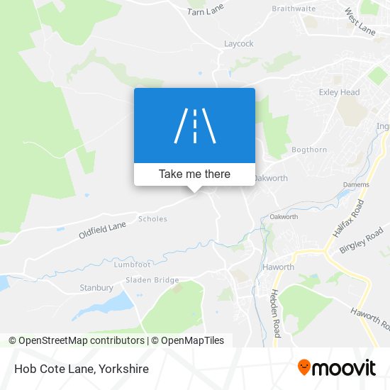 Hob Cote Lane map