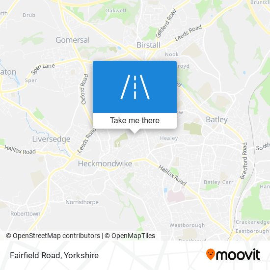 Fairfield Road map