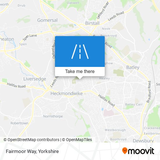 Fairmoor Way map