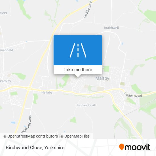 Birchwood Close map