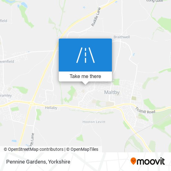 Pennine Gardens map