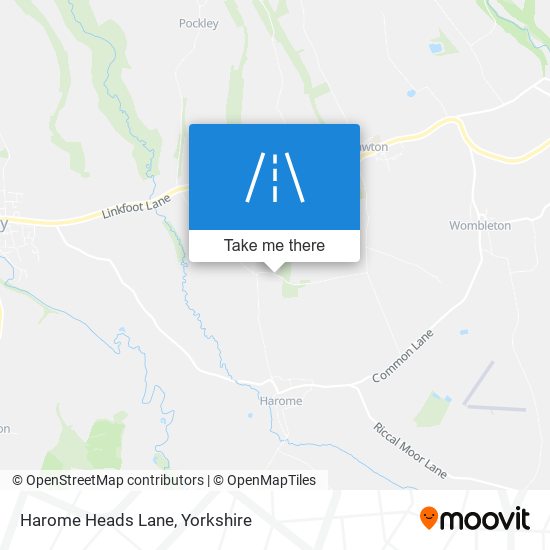 Harome Heads Lane map