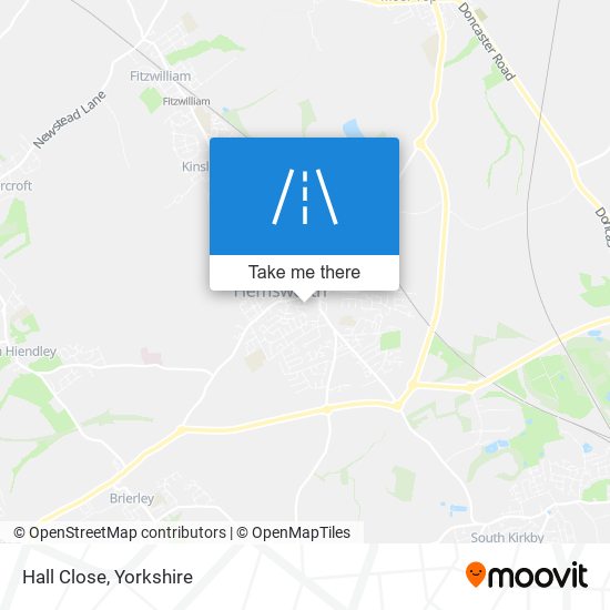 Hall Close map