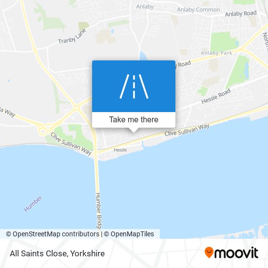 All Saints Close map