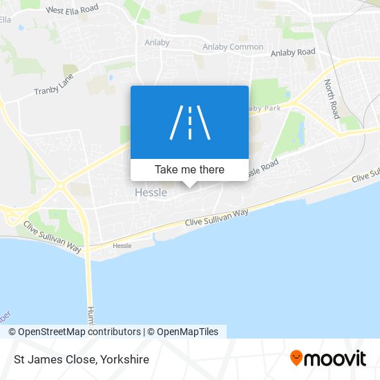 St James Close map