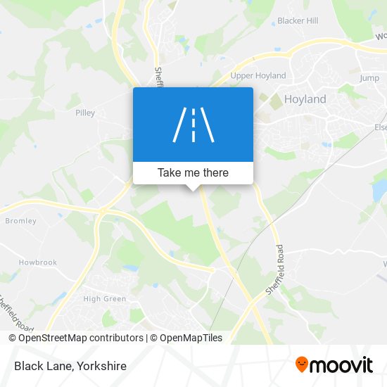 Black Lane map