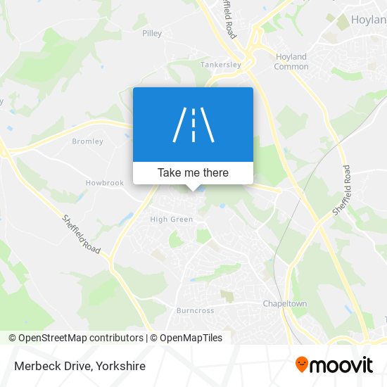 Merbeck Drive map