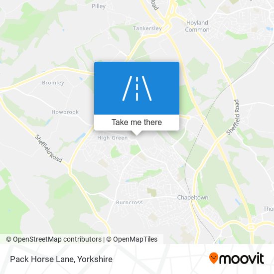 Pack Horse Lane map