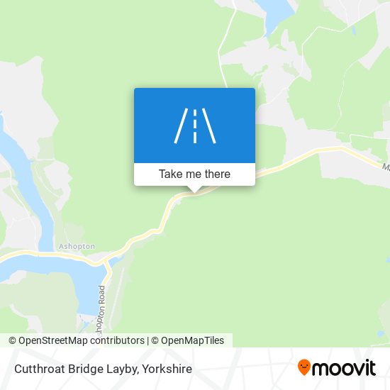 Cutthroat Bridge Layby map