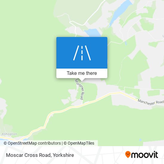 Moscar Cross Road map