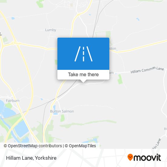 Hillam Lane map