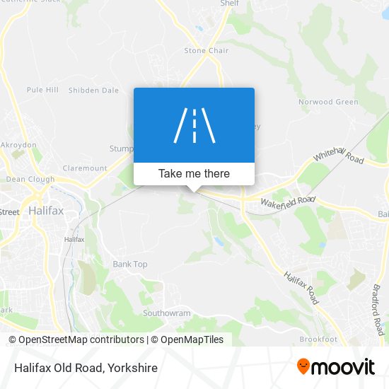 Halifax Old Road map