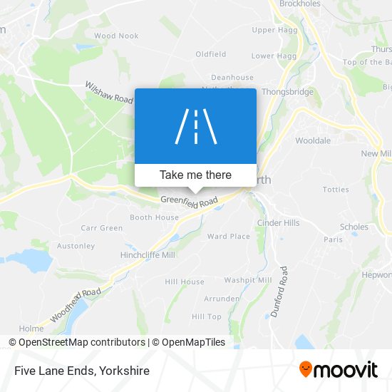 Five Lane Ends map