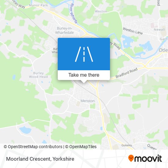 Moorland Crescent map