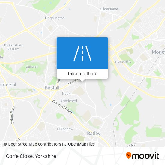 Corfe Close map
