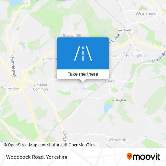 Woodcock Road map