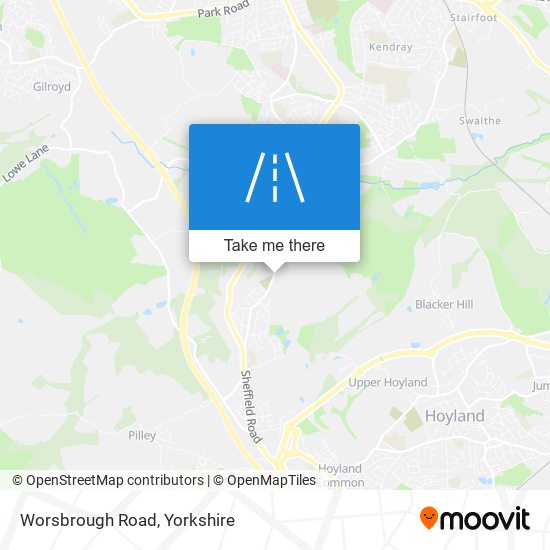 Worsbrough Road map