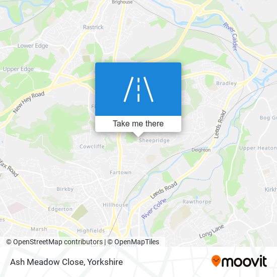 Ash Meadow Close map