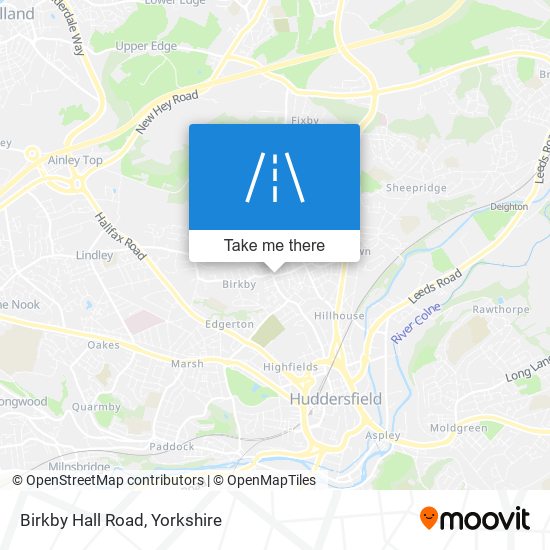 Birkby Hall Road map