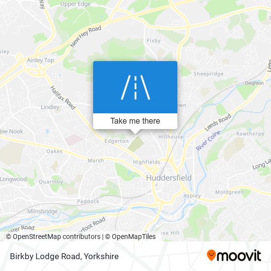 Birkby Lodge Road map