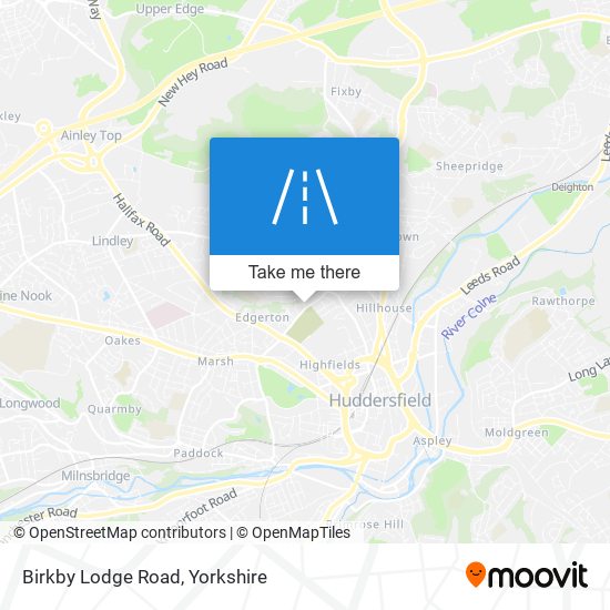 Birkby Lodge Road map