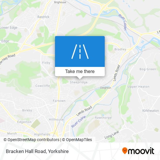 Bracken Hall Road map