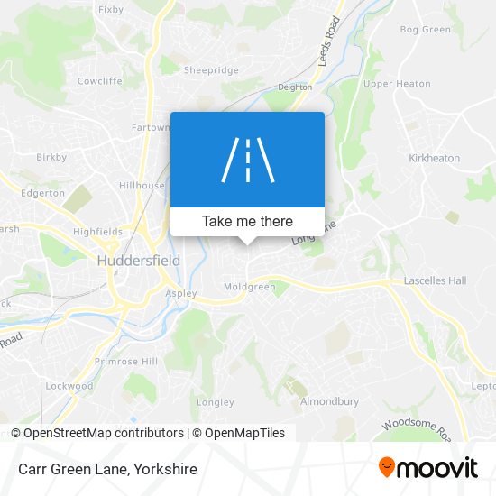 Carr Green Lane map