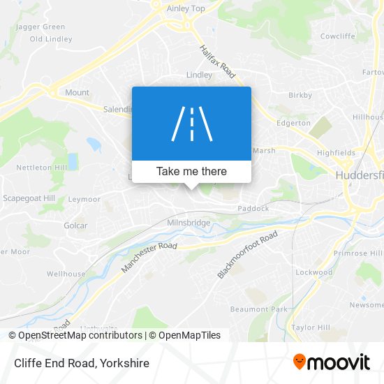 Cliffe End Road map