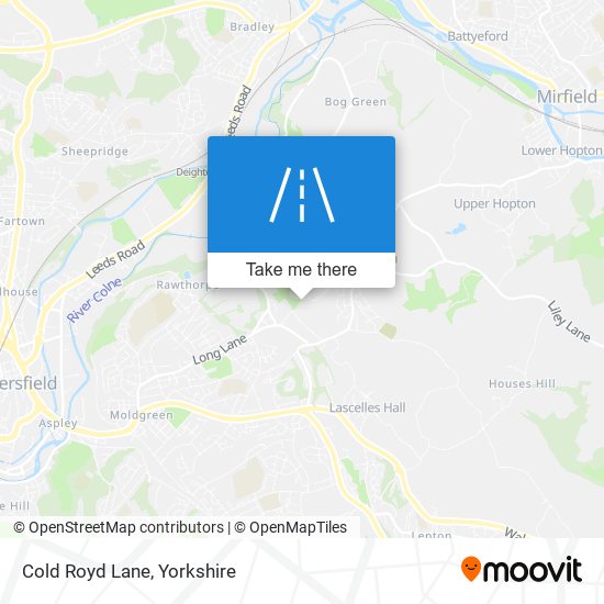 Cold Royd Lane map