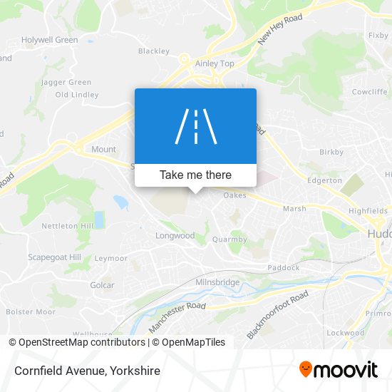 Cornfield Avenue map