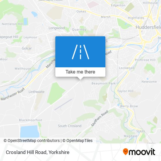 Crosland Hill Road map