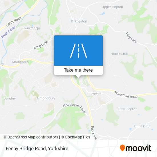 Fenay Bridge Road map