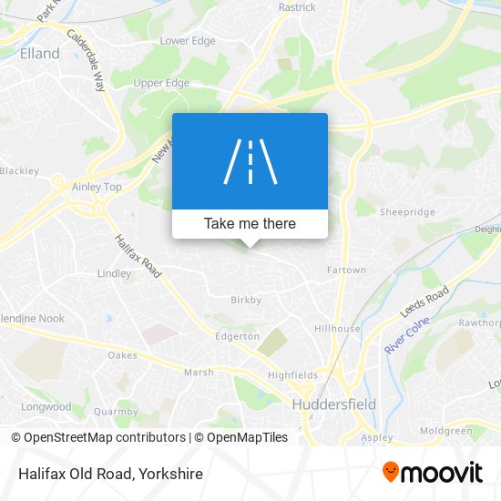 Halifax Old Road map