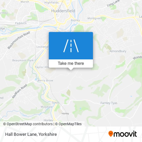 Hall Bower Lane map