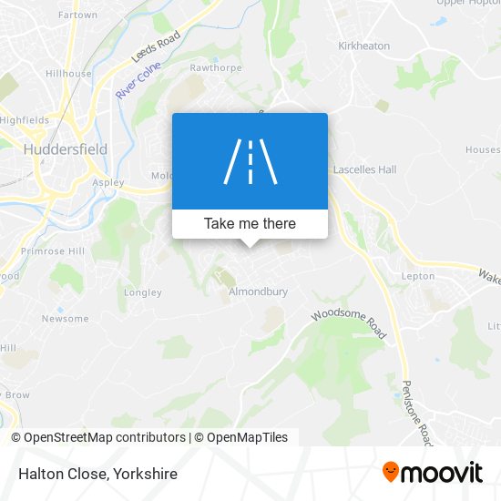 Halton Close map